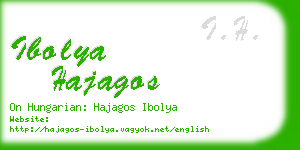 ibolya hajagos business card